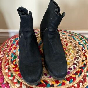 THE FLEXX Black Leather Wedges Ankle Boots